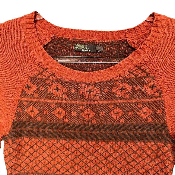 PRANA Womens Ramona Sweater Size S Boho Cottage Cozy Raglan Pullover Buttons - Picture 3 of 13